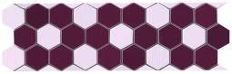 ESAGONO BORDEAUX ROSA MOS. LIST