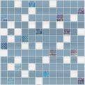Acuarela Mosaico Azul-Perla