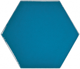 Scale Hexagon Electric Blue