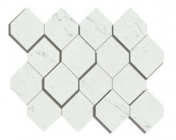 Marvel Carrara Pure Mosaico Esagono 3D (AS4A)