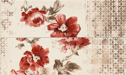 Chroma Ivory/Coral Decoro Flower M07L