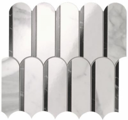 Roma Gold Carrara Superiore/Nero Elegante Archs Mosaico (FQKP)