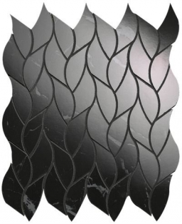 Roma Gold Nero Elegante Leaves Mosaico (FQMS)